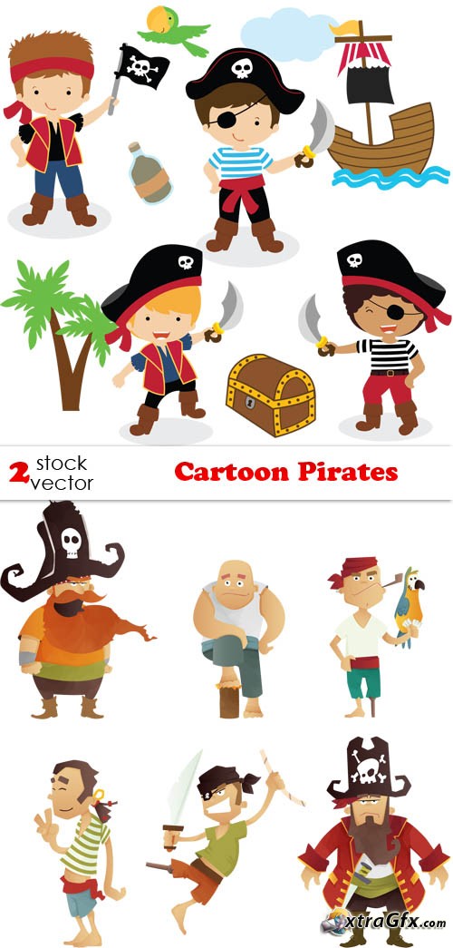 Vectors - Cartoon Pirates