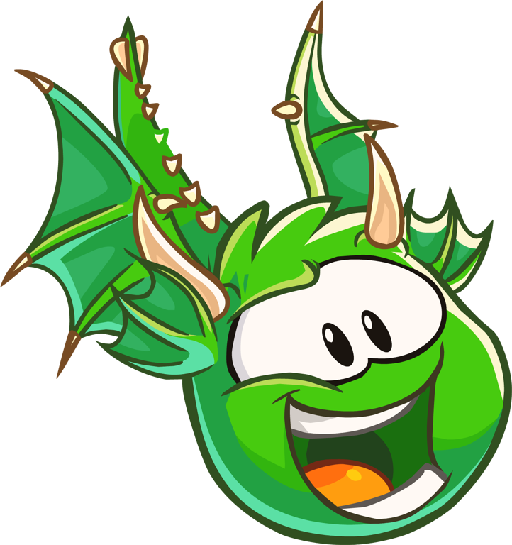 Image - Green Puffle Dragon.png - Club Penguin Wiki - The free ...