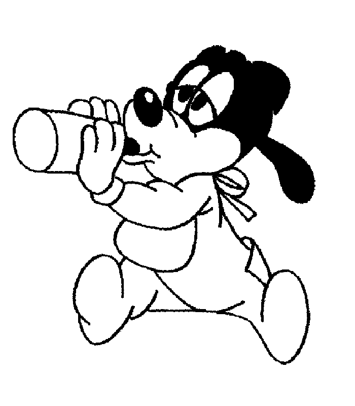 Cute Disney Mickey Mouse Baby Coloring Pages Coloring