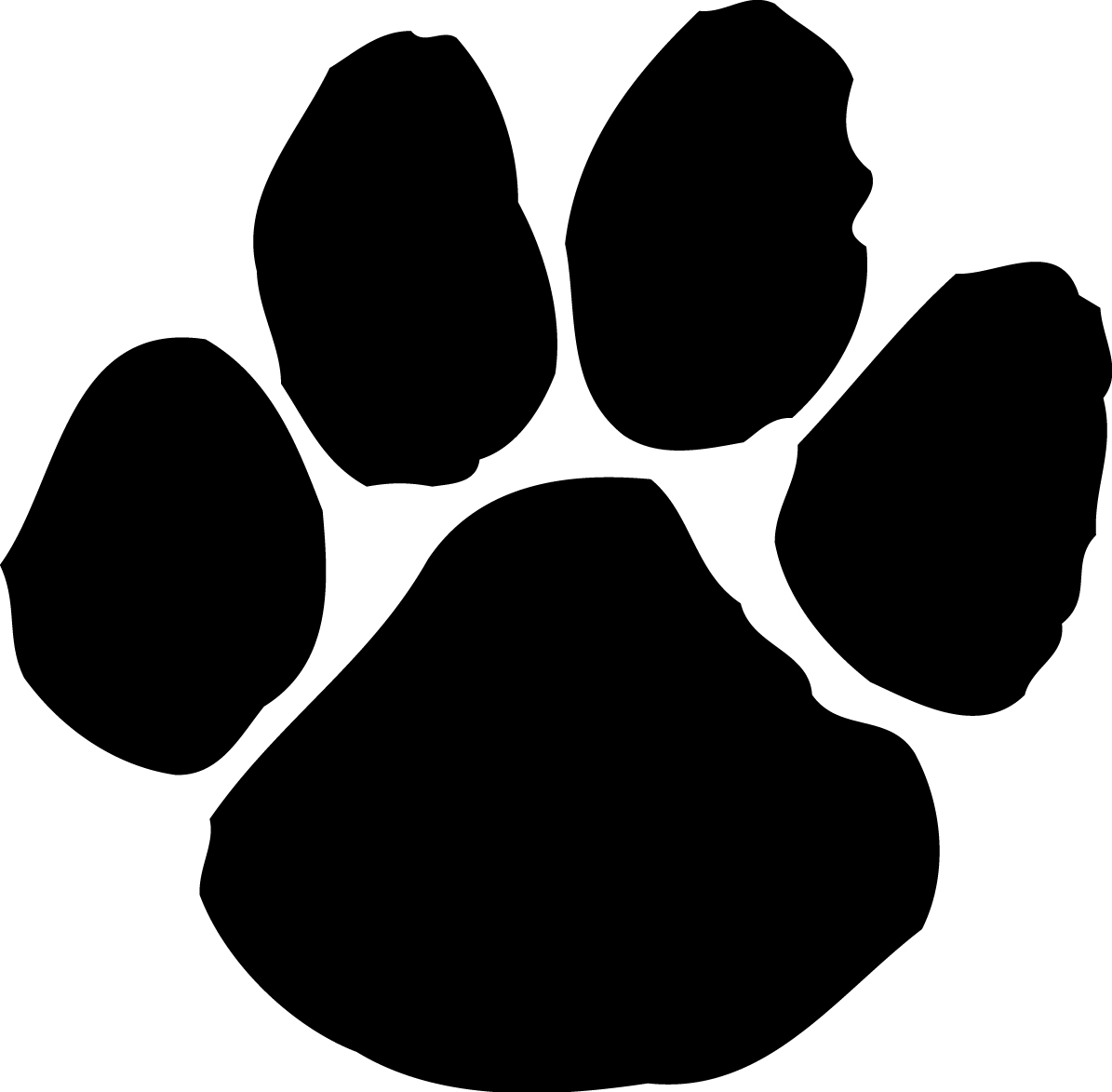 paw print clip art free outline