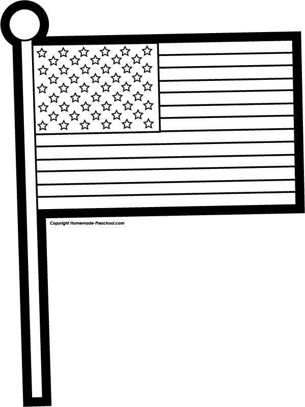 American Flag Clipart Black And White | Clipart Panda - Free ...