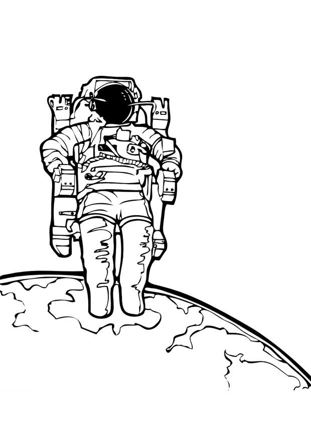 Coloring page astronaut - img 10036.