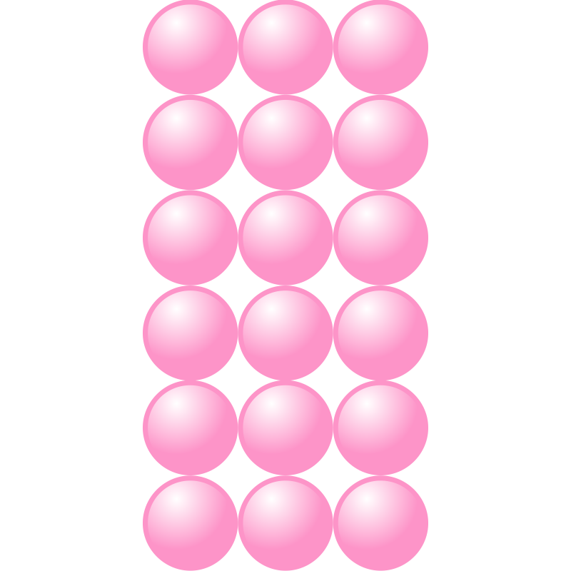 Clipart - Beads quantitative picture for multiplication 6x3