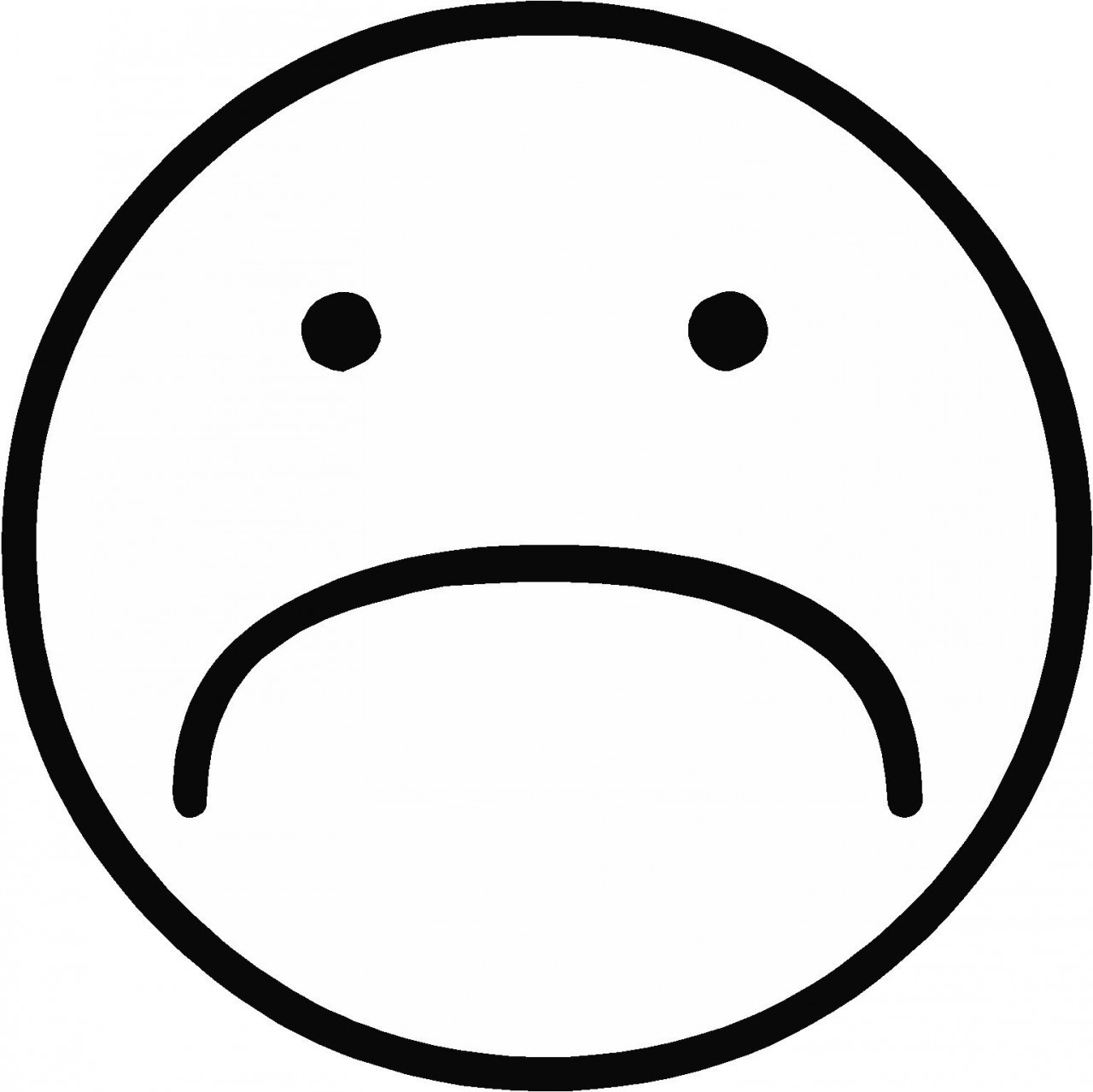 Sad Face Coloring Page Images & Pictures - Becuo