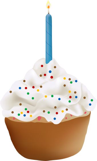 Birthday Cupcake Clip Art - Free Clip Art