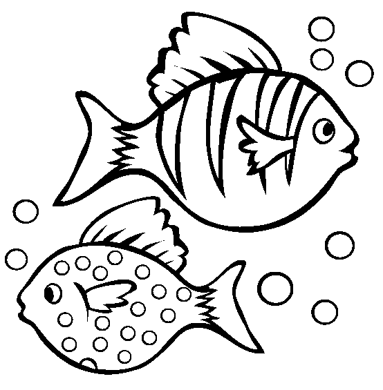 dead fish Colouring Pages