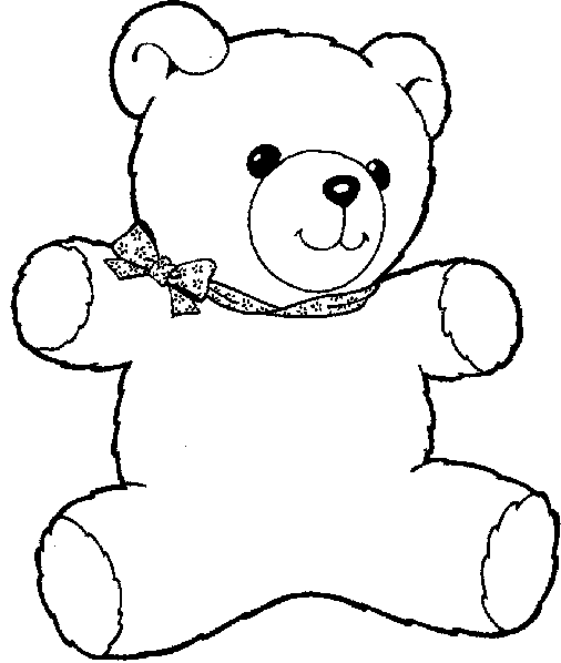 clipart teddy bear black and white - photo #46