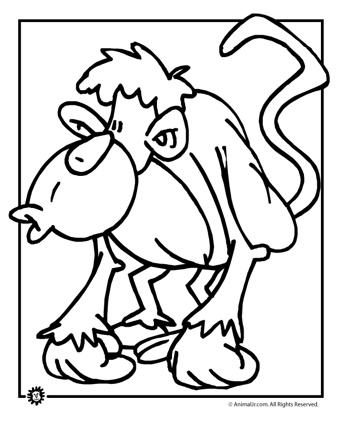 cartoon-monkey-coloring picture, cartoon-monkey-coloring wallpaper