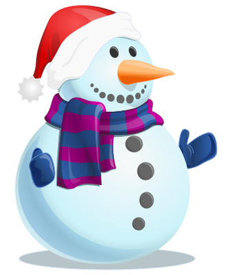 Free Snowman Clipart Vector Illustration with Santa Hat | Just ...