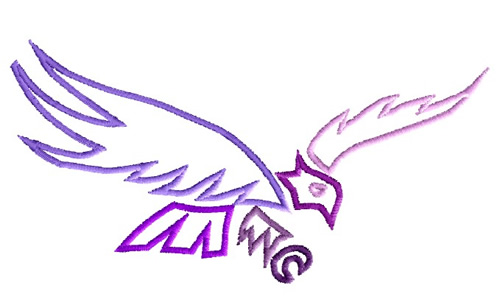 Animals Embroidery Design: Flying Eagle Outline from King Graphics ...