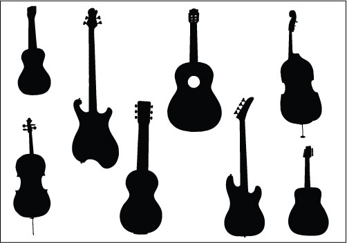free guitar silhouette clip art - photo #33