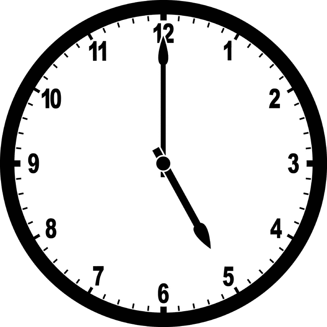 Clock 5:00 | ClipArt ETC