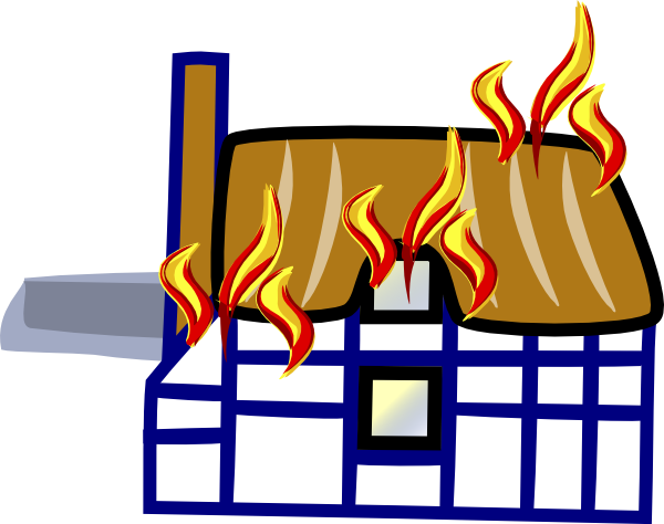 Fire In House clip art - vector clip art online, royalty free ...