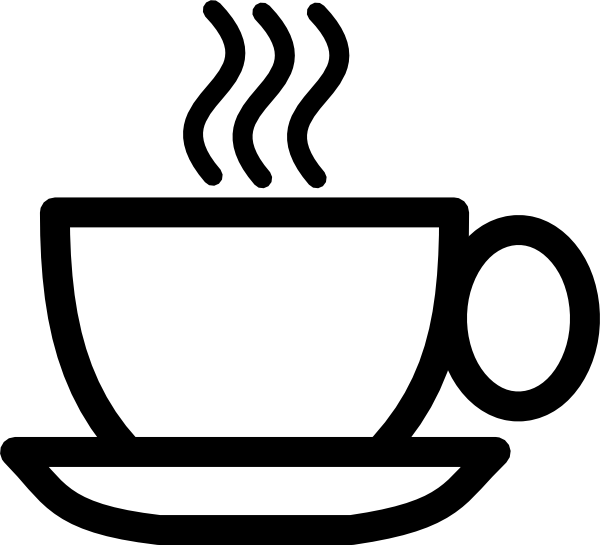 B/w Coffee Cup clip art - vector clip art online, royalty free ...