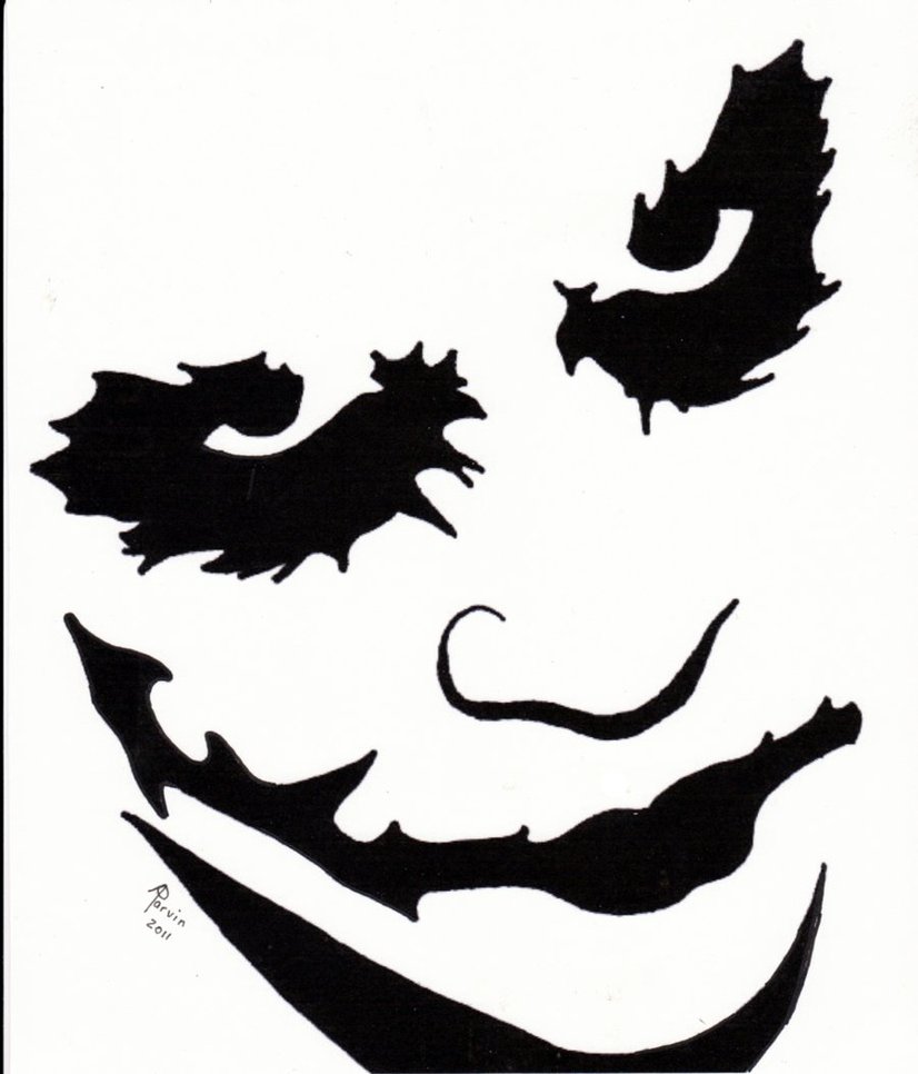 deviantART: More Like Joker Pumpkin Stencil by ~blanksofar