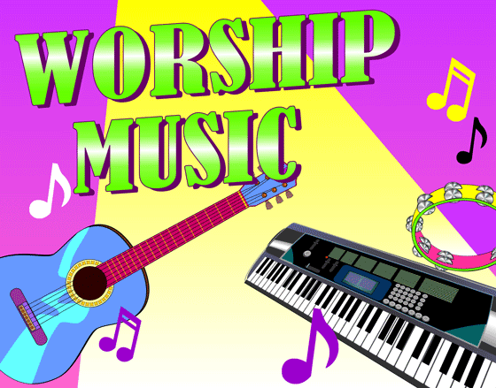 Free Christian Clip Art Image: Worship Music (Musical Instruments)