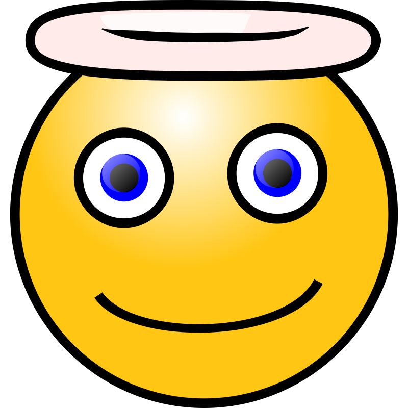Clipart - Emoticons: Angelic face