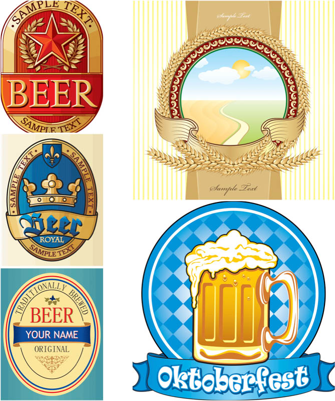Beer labels vector | Vector Graphics Blog