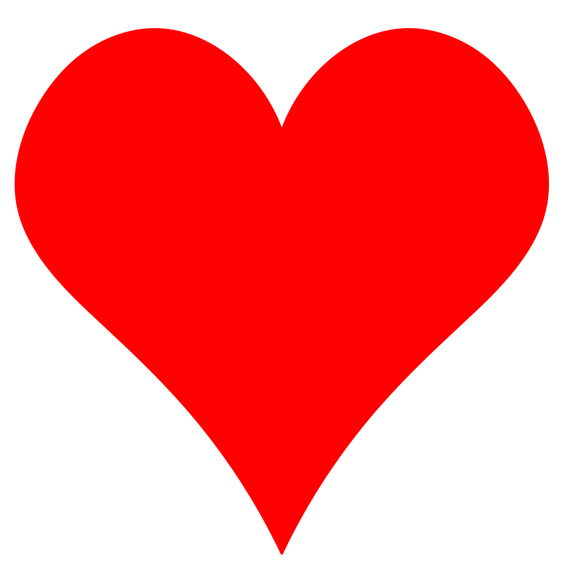 Clipart - Plain Red Heart Shape