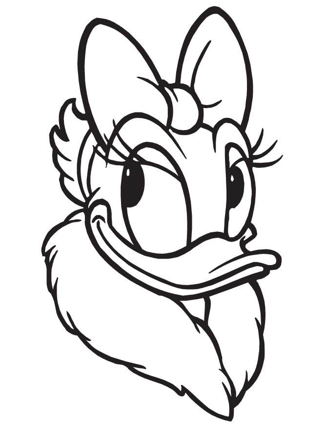 Duck silhouette Colouring Pages