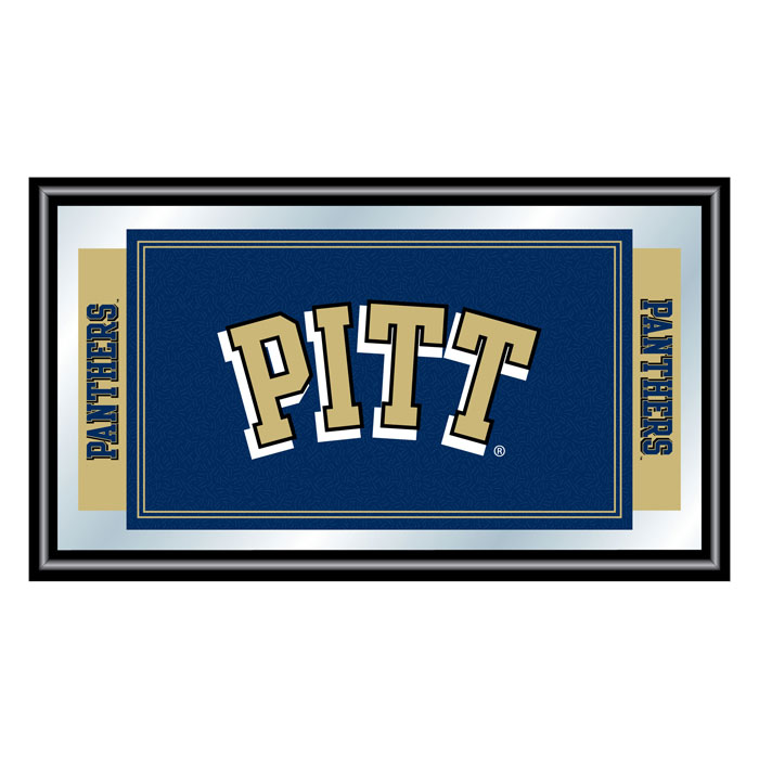 University of Pittsburgh Logo and Mascot Framed Mirror