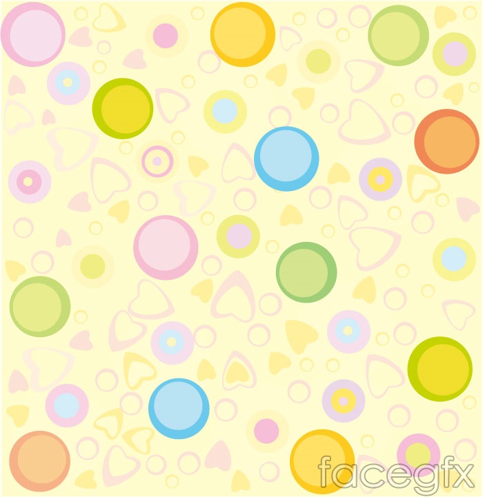 Circle ball background heart-shaped pattern vector | Others vector