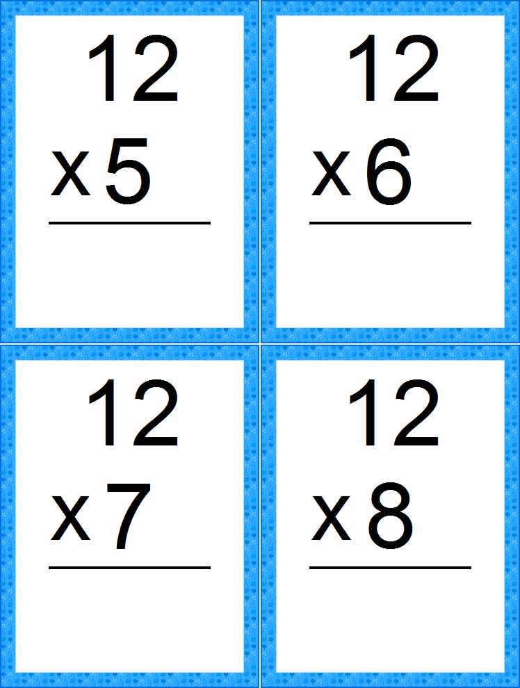 FREE Printable Beginner's Math Flashcards - Number Twelve