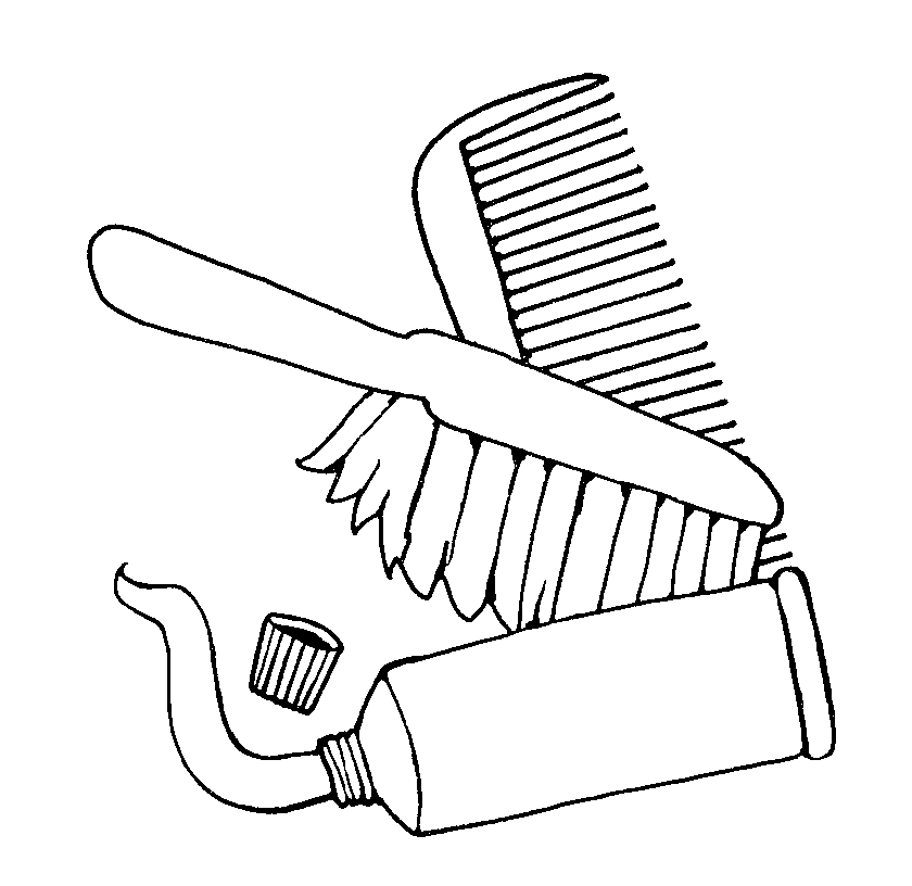 Comb and Brush Colouring Pages