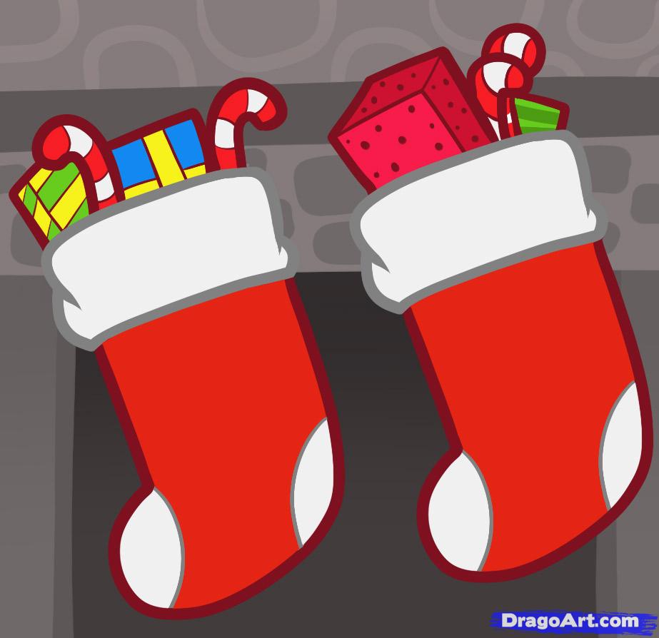 How to Draw Christmas Stockings, Christmas Stockings, Step by Step ...