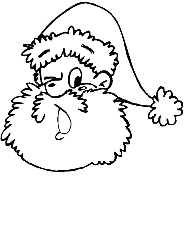 santa claus face Colouring Pages (page 3)