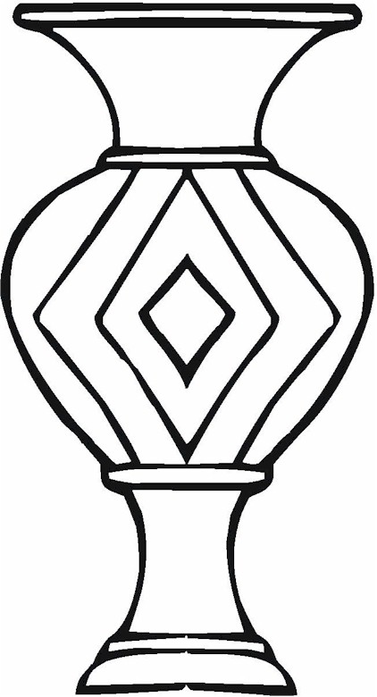 Vase coloring page