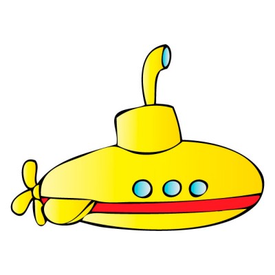 Submarine Kit A image - vector clip art online, royalty free ...