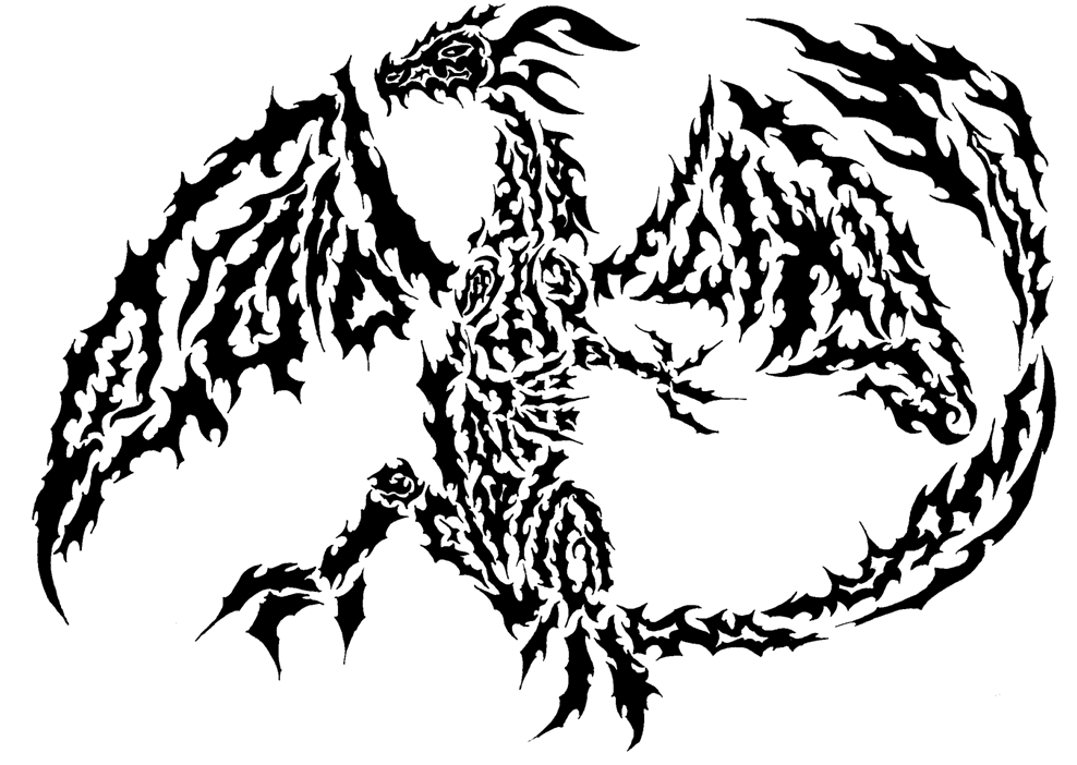 DeviantArt: More Like Tribal Fire Dragon by L4TIN-G3CKO
