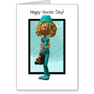 Nurse Cartoon Cards, Nurse Cartoon Card Templates, Postage ...