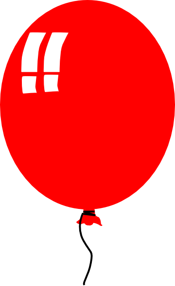 Red Baloon Helium Party clip art Free Vector / 4Vector