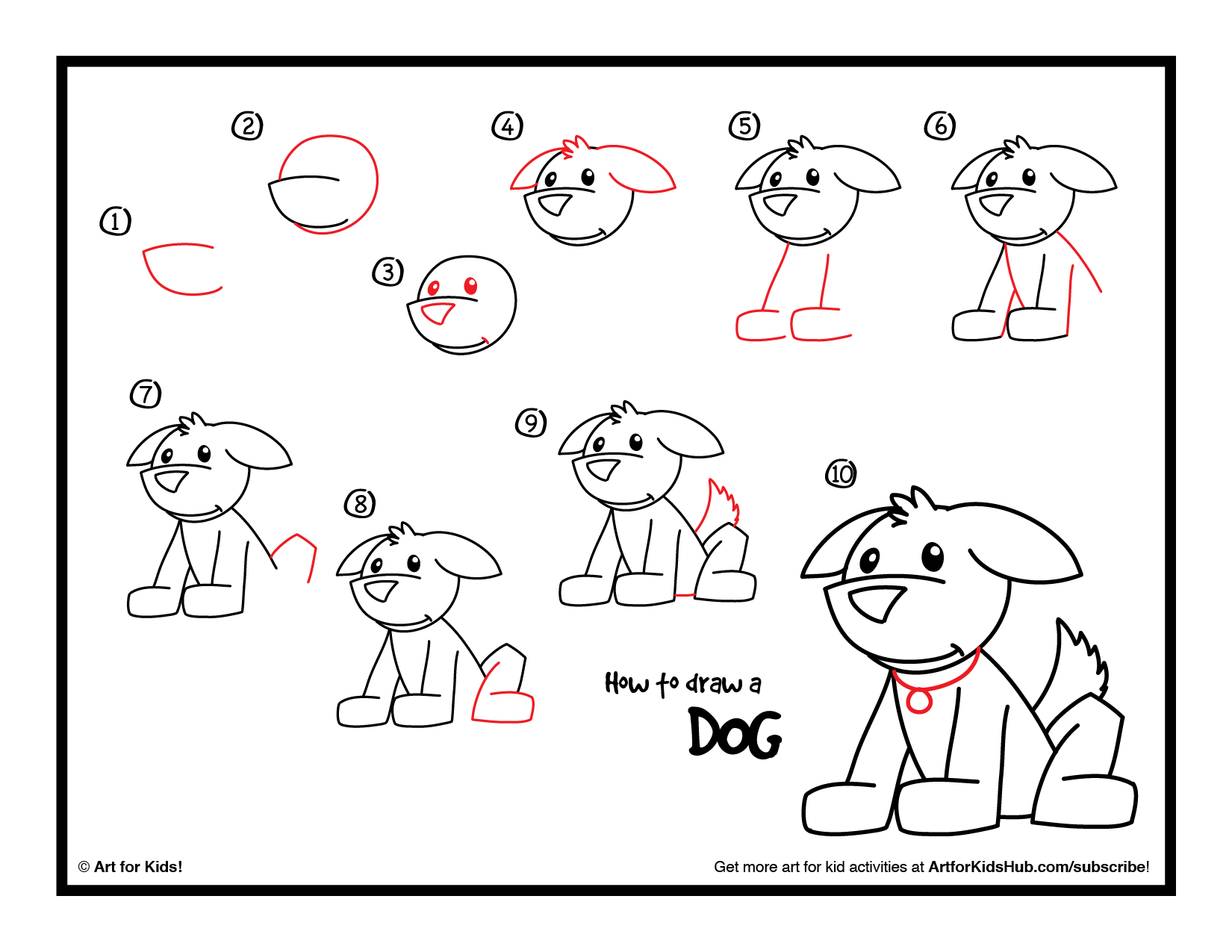 How To Draw A Dog - Art for Kids Hub