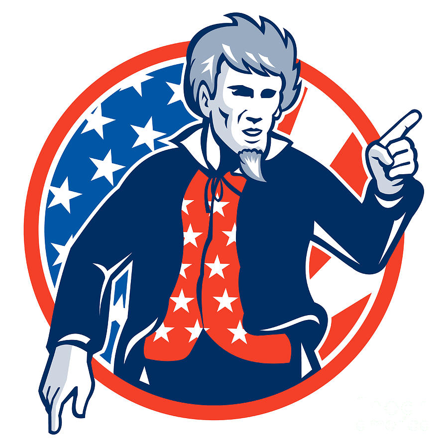 Uncle Sam American Pointing Finger Flag Retro by Aloysius ...