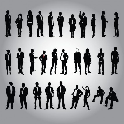 Business People Silhouette Vector Set Free vector in Encapsulated ...