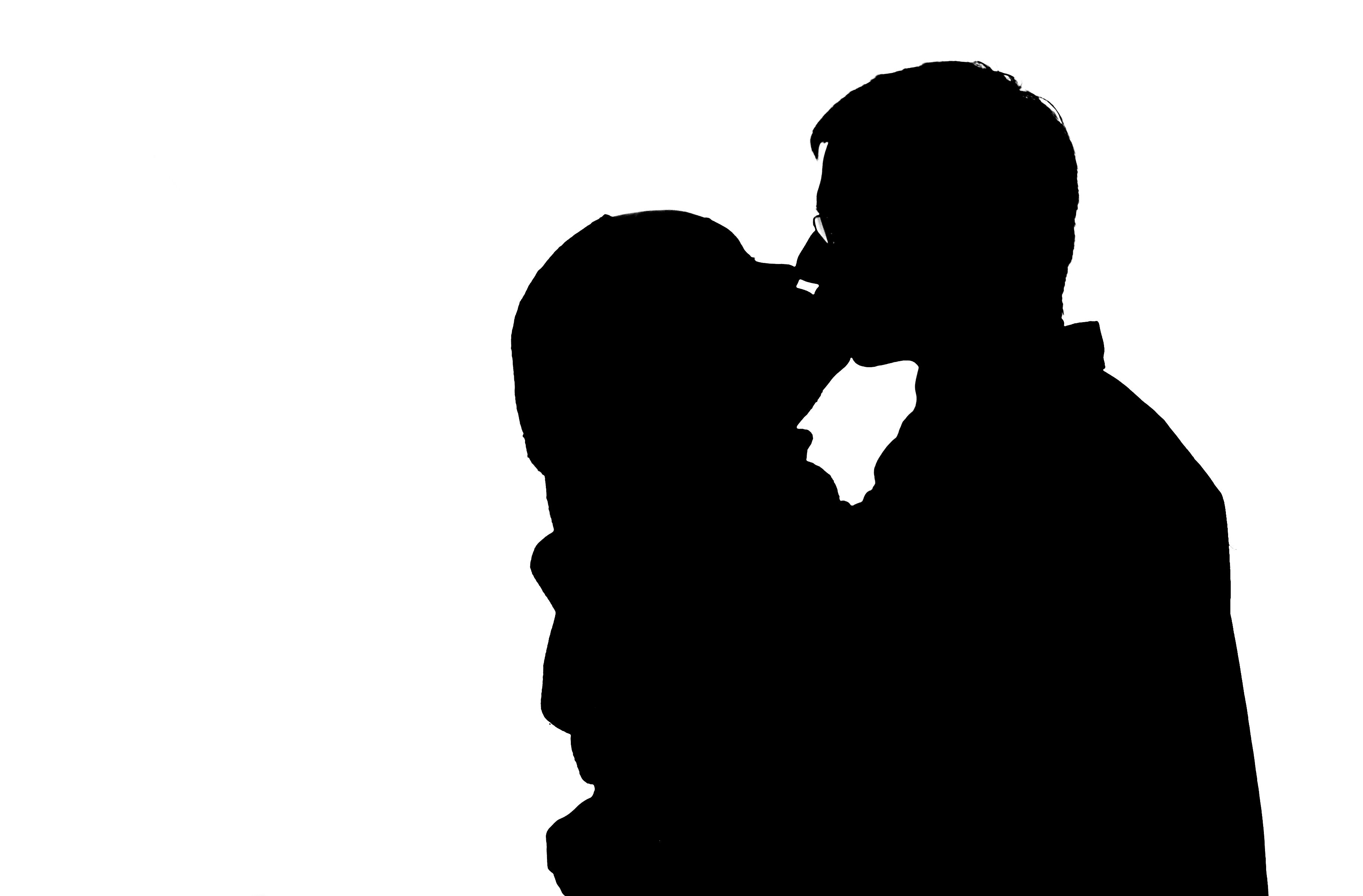 Kissing Silhouette - Cliparts.co