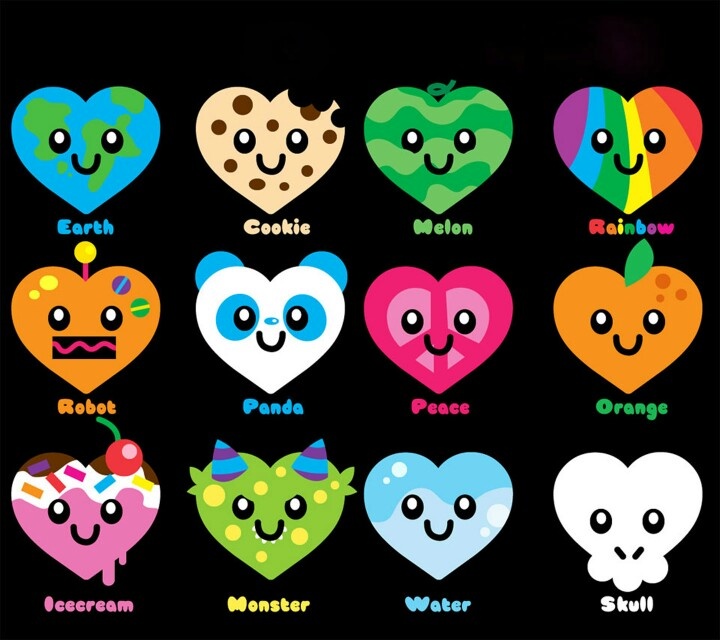 Cute hearts, easy to draw | Cool drawings | Pinterest