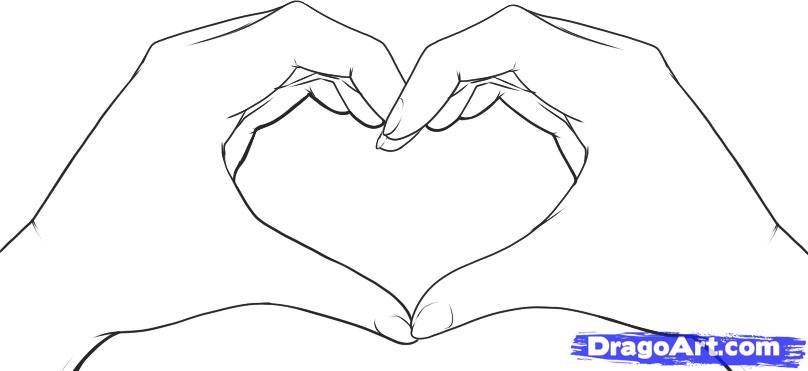 Displaying Heart Made With Hands Drawing | imagebasket.net