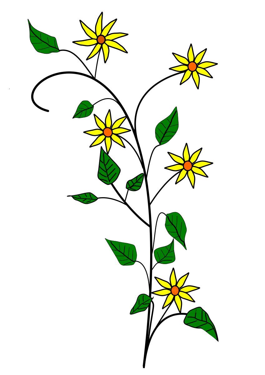 clipart of yellow flowers - photo #46