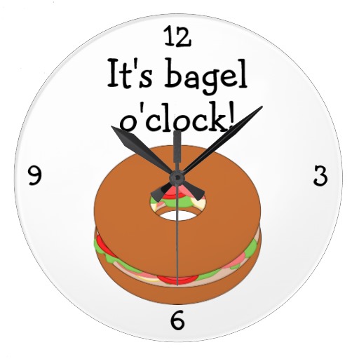 Bagel O'Clock fun food graphic | Zazzle
