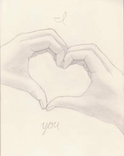 I Heart You | Teen Charcoal About heart, hands, pencil, i, love ...