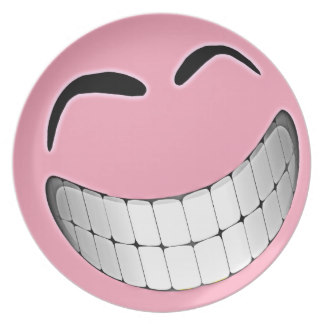 Big Smiley Face Plates & Big Smiley Face Plate Designs | Zazzle
