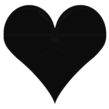 Large Sized Black Heart