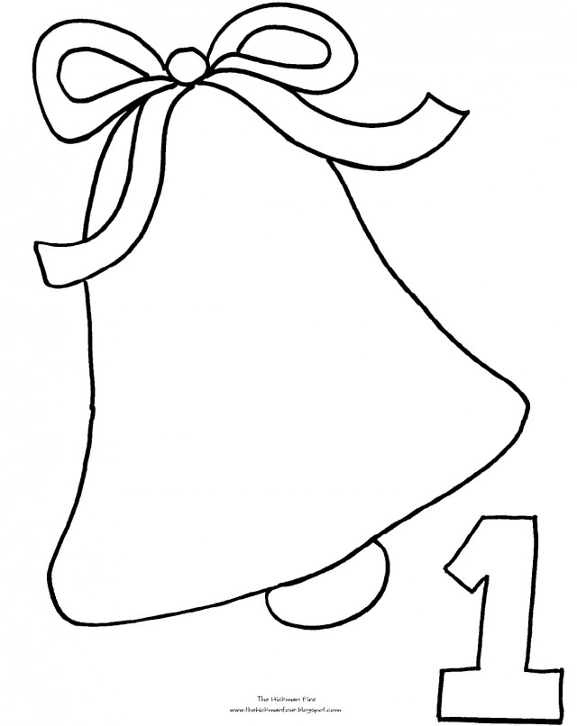 Christmas Bell Coloring Page Coloring Pages For Kids 170652 - Cliparts.co