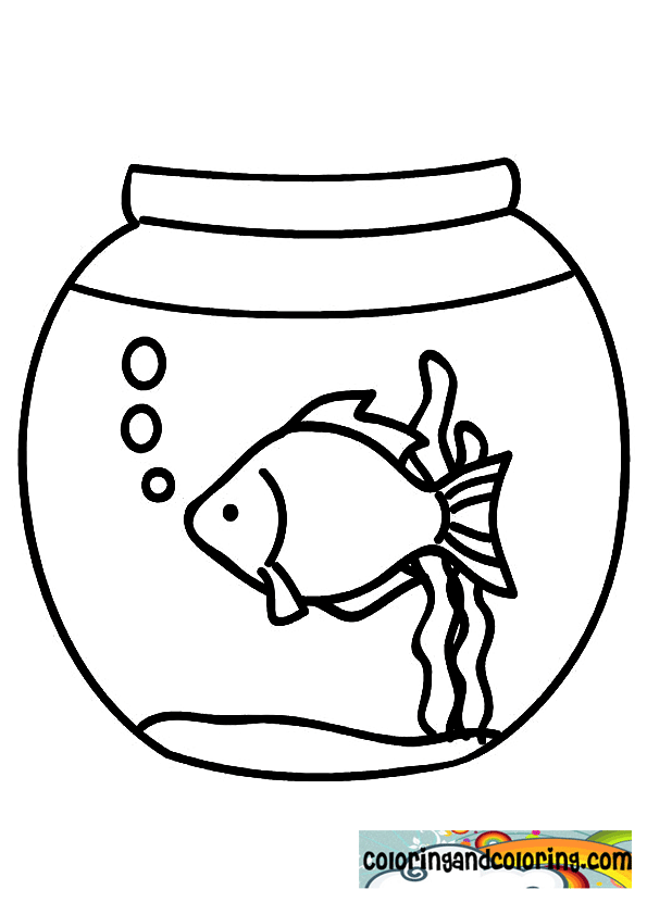 coloring fish bowl | Coloring and coloring pages