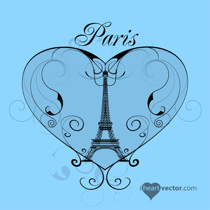 Paris Love Vector – I Heart Vector