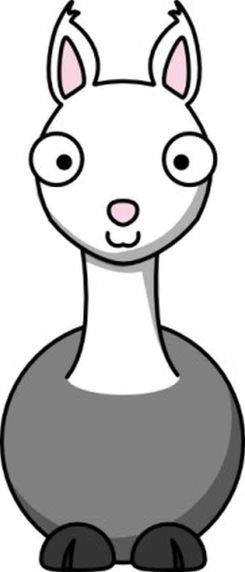 Cartoon Llama Clip Art | Free Vector Download - Graphics,Material ...